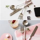  Thìa dĩa dao ombre hồng 