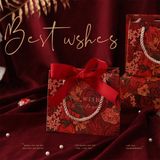  Túi quà mini nền hoa ruy băng Best Wishes 