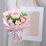  Bó hoa len 3 bông + túi giấy + đèn 