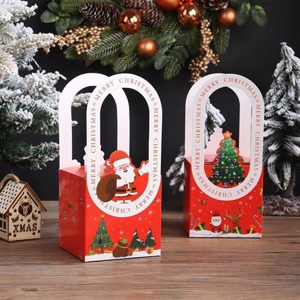  Hộp quà Giáng Sinh mini quai bầu dục dài 