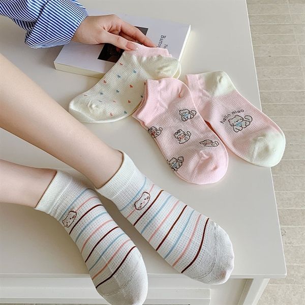  Tất Mian Yuhe lưới mèo hồng 