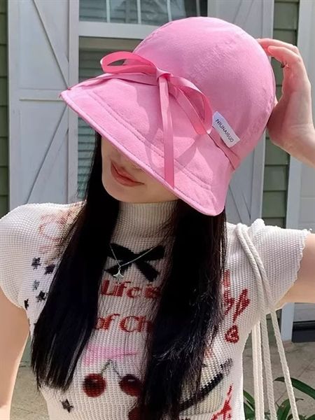  Mũ chống nắng vành mềm ruy băng 