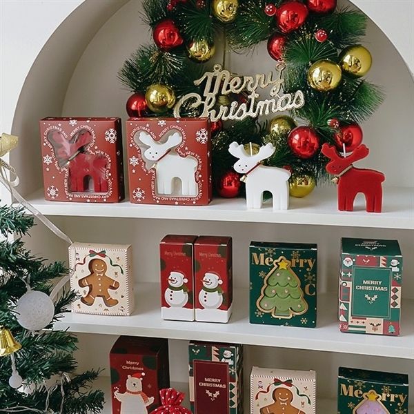  Nến thơm Giáng Sinh tuần lộc chuông 9,2cm 