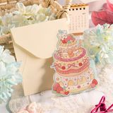  Thiệp bánh sinh nhật gấu thỏ + bao thư 