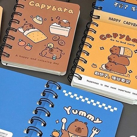  Sổ lò xo mini Capybara 10cm 80 tờ 