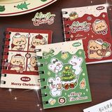  Sổ lò xo mini Giáng Sinh thỏ gấu 10x8cm 
