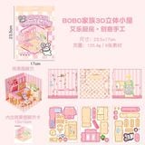  Box sticker dựng 3D căn phòng BOBO 