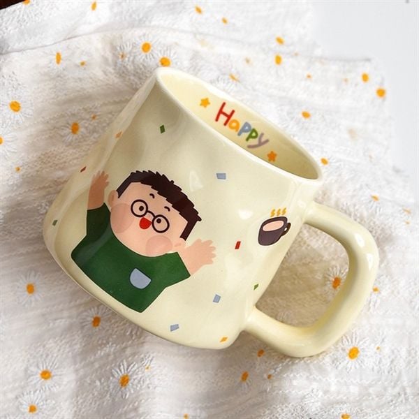  Cốc sứ Happy 380ml 