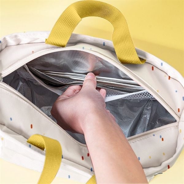  Túi đựng cơm giữ nhiệt gấu 23x20cm 