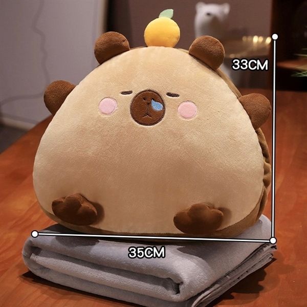  Gối kèm chăn Capybara có ủ tay 