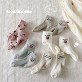  Tất Kid mặt lưới gấu chữ nơ 