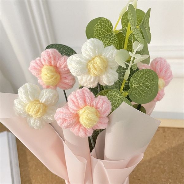  Bó hoa len cốc giấy 5 bông + túi + đèn 