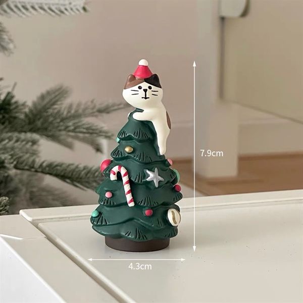  Mô hình mèo Zakka decor Giáng Sinh 