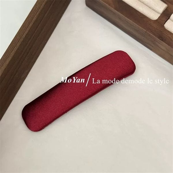  Kẹp tóc chữ nhật vải satin 