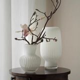  Lọ hoa thuỷ tinh bầu dục gân sọc 31cm 