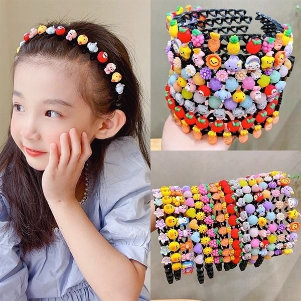  Bờm đính charm hình dễ thương 