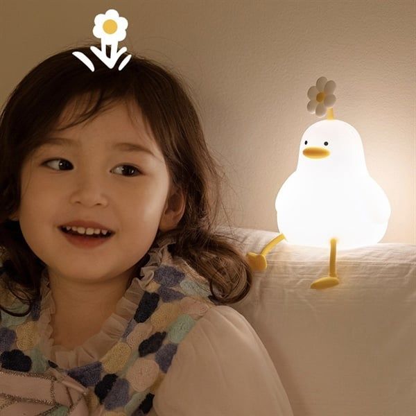  Đèn ngủ vịt đội hoa cúc 
