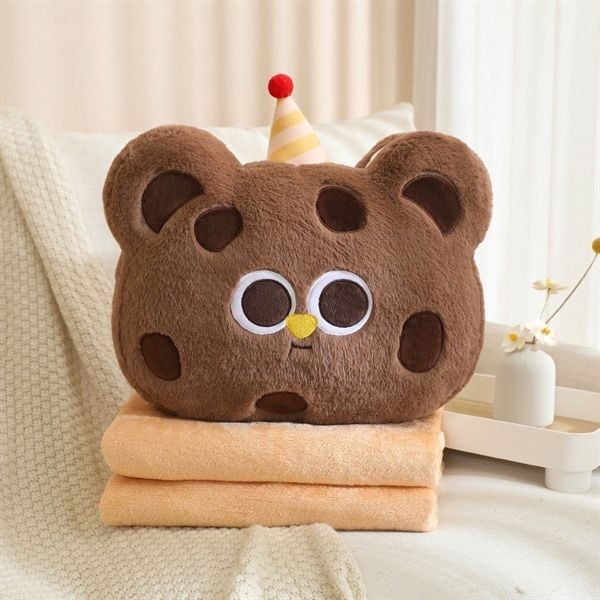  Gối kèm chăn bánh quy socola 40cm 