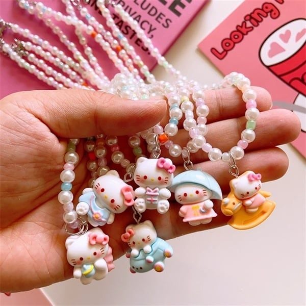  Vòng cổ Hello Kitty hạt nhỏ 