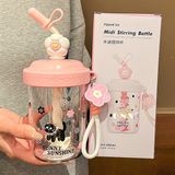  Cốc ống hút xoáy hoa 580ml 