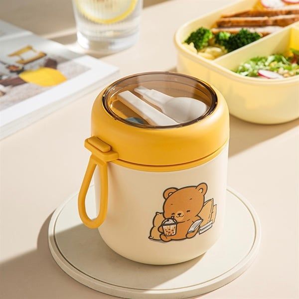  Cốc đựng canh Gấu trà sữa 530ml 