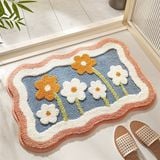  Thảm lông hoa tulip viền lượn sóng 