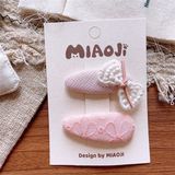  Set 2 kẹp vintage hồng MiaoJi 