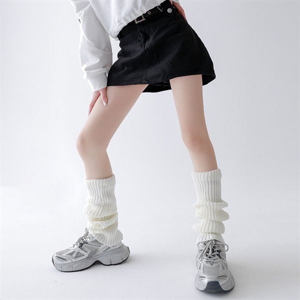  Tất ống đồng gân dọc trơn cao cổ 