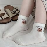  Tất Kid mặt lưới gấu chữ nơ 