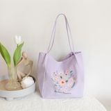  Túi tote quai mảnh vườn hoa 