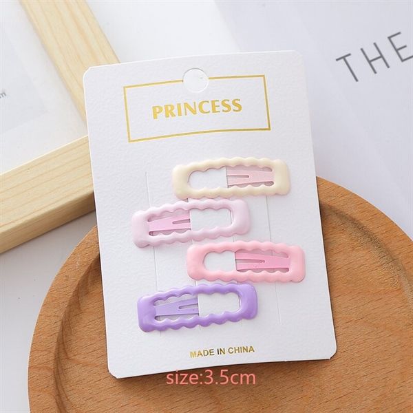  Set 4 kẹp uốn hình tone pastel 