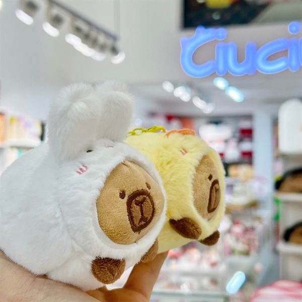  Móc khoá Capybara cosplay thú tròn 