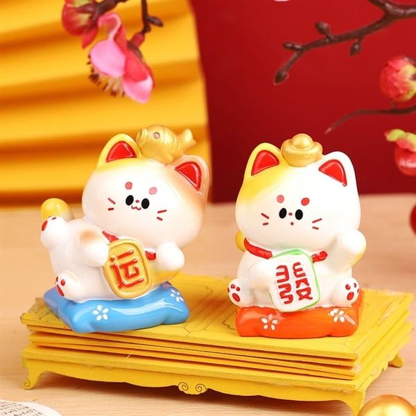  Mô hình mèo thần tài 4x5cm 