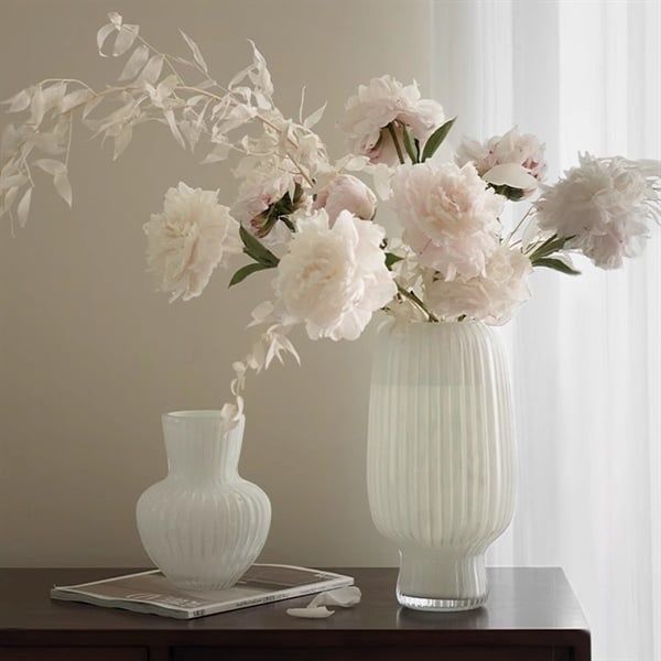  Lọ hoa thuỷ tinh bầu dục gân sọc 31cm 