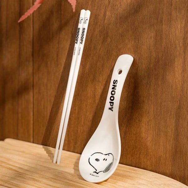  Set thìa đũa sứ Snoopy 