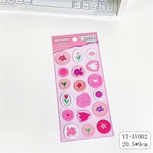 Sticker con dấu nổi 
