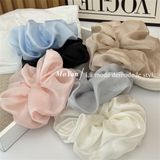  Scrunchies trơn bóng ánh nhũ 