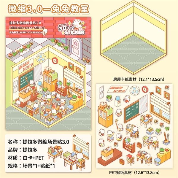  Sticker sắp xếp gian hàng góc 3/4 Telado 