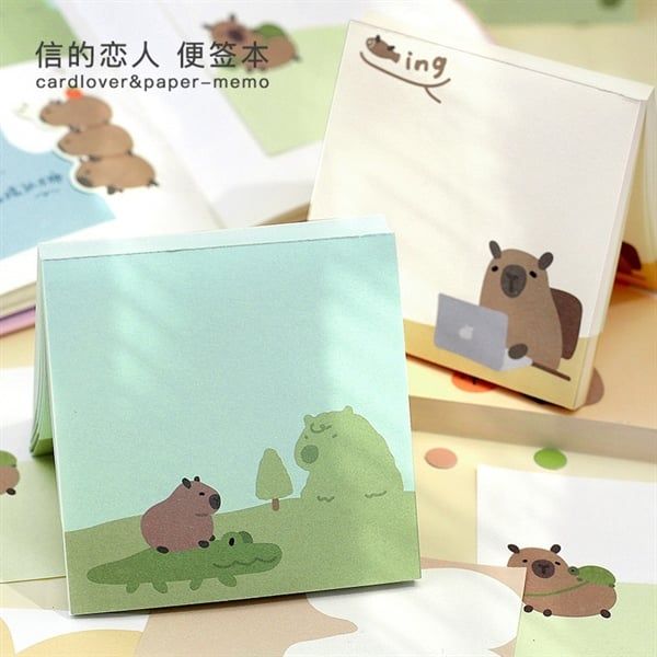  Giấy note Capybara 100 tờ 