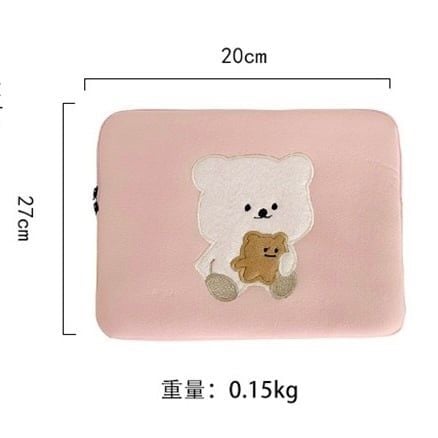  Túi đựng ipad / laptop gấu trắng bánh gấu 