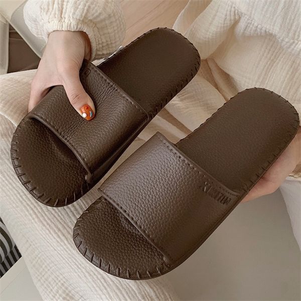  Dép mũi vuông viền gân chỉ 