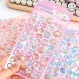  Sticker nổi giọt nước Telado thú dễ thương 