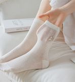  Tất PSA lưới thoáng tone trắng ghi 