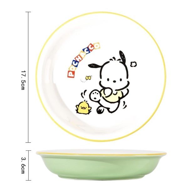  Đĩa sứ Sanrio in nổi 17cm 