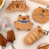  Móc khoá bông Capybara bánh 