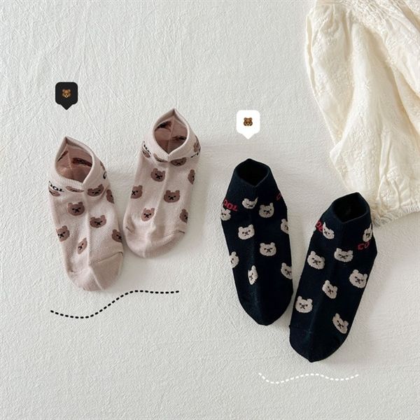  Tất Kid mặt lưới gấu 