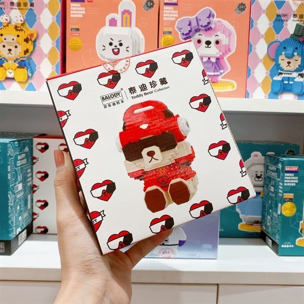  Xếp hình BALODY gấu Teddy đỏ 