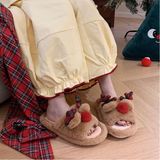  Dép lông hở mũi tuần lộc 