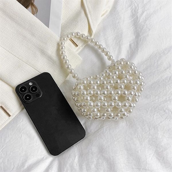  Túi ngọc trai mini trái tim 14cm 