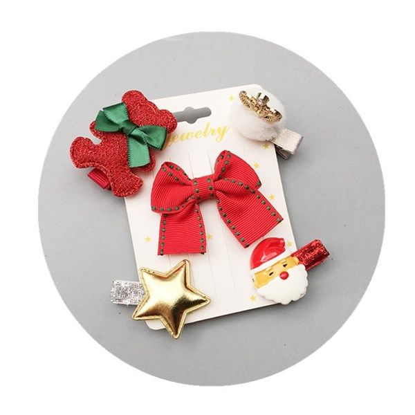  Set kẹp tóc Giáng Sinh tone đỏ 